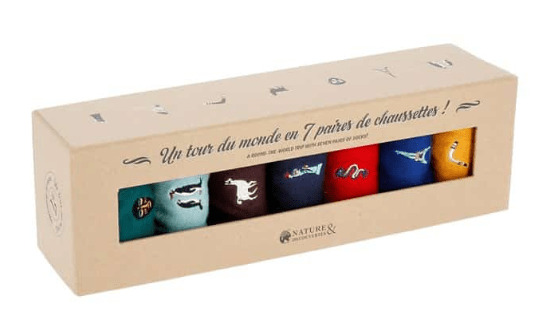 semainier chaussettes tour du monde